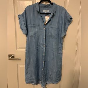Thread & Supply size large denim button closure dress
